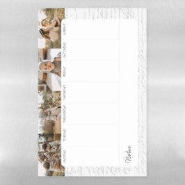 Minimale familiefoedschappen voor foto's wekelijks magnetisch uitwisbaar vel