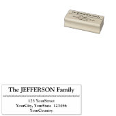 Minimale familienaam en adres rubberstempel (Gestempeld)