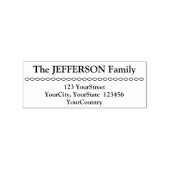 Minimale familienaam en adres rubberstempel (Afrduk)