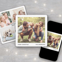 Minimale familienaam & jaar kerstfoto-collage