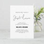 Minimale fancy Elopement-partijkaart Save The Date (Staand voorkant)