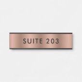 Minimale Faux Copper Black Suite-nummer Deurbordje (Voorkant)
