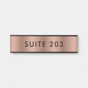 Minimale Faux Copper Black Suite-nummer Deurbordje