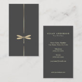 Minimale faux Glitter Dragonfly Visitekaartje (Voorkant / Achterkant)