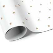Minimale Faux Gold Foil Stars Pattern Cadeaupapier (Rol Hoek)