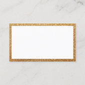 Minimale Faux Gold Glitter Social Media Logo Visitekaartje (Achterkant)