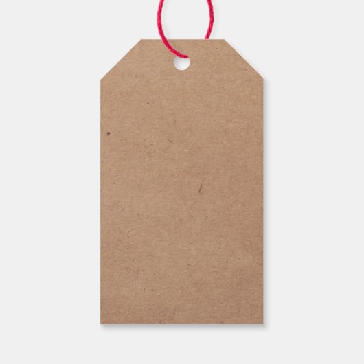 Minimale Faux Gold Heart Kraft Paper Hartelijk dan Cadeaulabel (Achterkant)