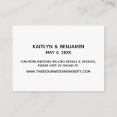 Minimale Faux Gold Typografie Wedding Accommodatie Informatiekaartje (Achterkant)