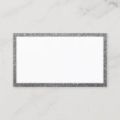 Minimale Faux Silver Glitter Social Media Logo Visitekaartje (Achterkant)