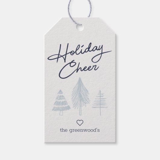 Minimale feestdag cadeaulabel (Voorkant)