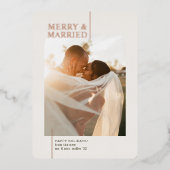 Minimale feestdag en minimaal Roos vrolijk veer Folie Feestdagenkaart (Voorkant)