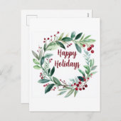 Minimale feestdag feestdagenkaart (Voorkant / Achterkant)