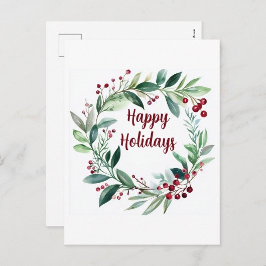 Minimale feestdag feestdagenkaart (Voorkant / Achterkant)