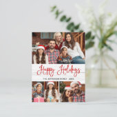 Minimale feestdag met 3 PHOTO-feestdagen Briefkaart (Staand voorkant)