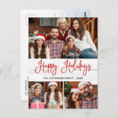 Minimale feestdag met 3 PHOTO-feestdagen Briefkaart (Voorkant / Achterkant)