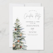 Minimale feestdag met feestdag met kerstbomen kaart (Voorkant)