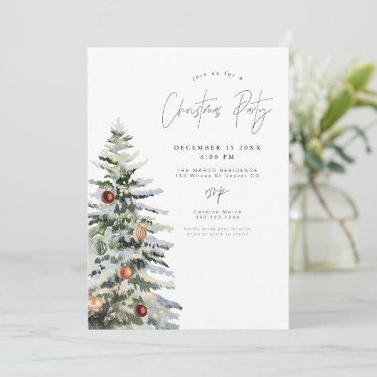 Minimale feestdag met feestdag met kerstbomen kaart (Staand voorkant)