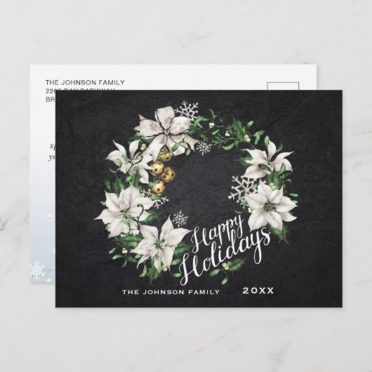 Minimale feestdag met feestdag voor feestelijke fe briefkaart (Voorkant / Achterkant)