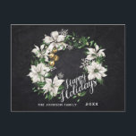 Minimale feestdag met feestdag voor feestelijke fe briefkaart<br><div class="desc">Minimalistisch Rustic Merry kerstgroeting Briefkaart.</div>