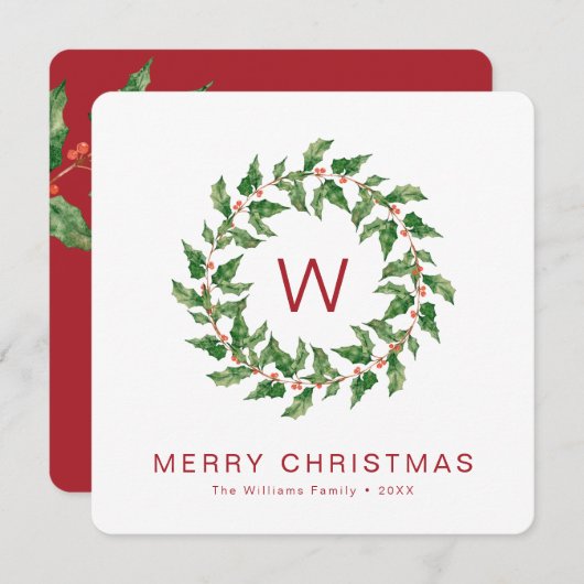 Minimale feestdag met kerst met kerst (Voorkant / Achterkant)