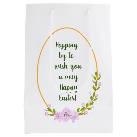 Minimale feestdag voor appelbomen Pasen Medium Cadeauzakje (Achterkant)