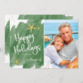 Minimale feestdag voor groene en goudstrand Waterv (Voorkant / Achterkant)