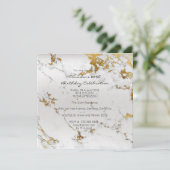 Minimale feestdag zwarte goudkleurige goudmarmer kaart (Staand voorkant)