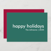 Minimale Feestdagen | Moderne eenvoudige bosbouw Feestdagenkaart (Voorkant / Achterkant)