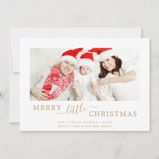 Minimale feestelijke feestelijke Baby Feestdagenkaart (Voorkant)