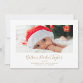 Minimale feestelijke feestelijke Baby Feestdagenkaart (Achterkant)