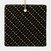 Minimale feestelijke feestelijke feestelijke feest keramisch ornament (Achterkant)