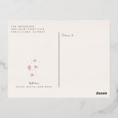 Minimale feestelijke kerstbomen folie feestdagen briefkaart (Achterkant)