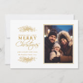 Minimale feestelijke kerstfoto feestdagenkaart (Voorkant)