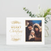 Minimale feestelijke kerstfoto feestdagenkaart (Staand voorkant)