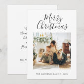 Minimale feestelijke kerstkaart (Voorkant / Achterkant)