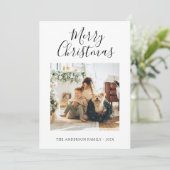 Minimale feestelijke kerstkaart (Staand voorkant)