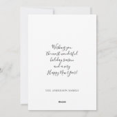 Minimale feestelijke kerstkaart (Achterkant)