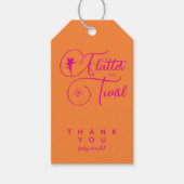 Minimale feestelijke moderne verjaardag Dank u wel Cadeaulabel (Voorkant)