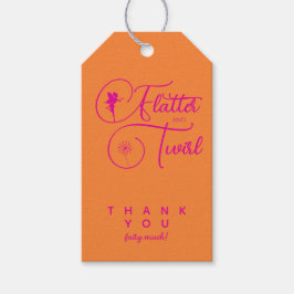 Minimale feestelijke moderne verjaardag Dank u wel Cadeaulabel