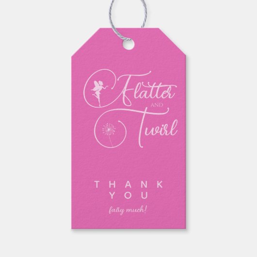 Minimale feestelijke moderne verjaardag Dank u wel Cadeaulabel (Voorkant)