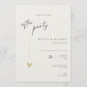 Minimale feestuitnodiging Happily Ever After-feest Kaart (Voorkant)