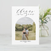 Minimale felicitatie met het nieuwe jaar foto feestdagenkaart (Staand voorkant)