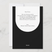 Minimale felicitatie met het nieuwe jaar foto feestdagenkaart (Achterkant)