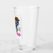 Minimale fiets kunst grafisch glas (Links)