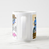 Minimale fiets kunst grafisch grote koffiekop (Achterkant)