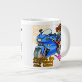 Minimale fiets kunst grafisch grote koffiekop (Voorkant rechts)