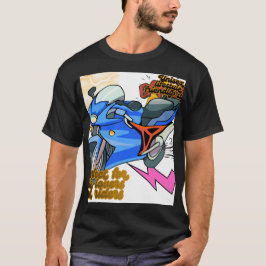 Minimale fiets kunst grafisch – Moderne motorfiets T-shirt