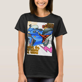 Minimale fiets kunst grafisch – Moderne motorfiets T-shirt