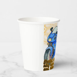 Minimale fiets kunst grafisch – Motorfiets Feest Papieren Bekers
