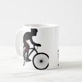 Minimale Fiets Kunst Koffiemok (Voorkant links)